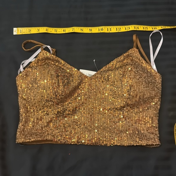 NWT Guess Wideleg Sequin Pallazzo Pants and Matching Camisole - Picture 7 of 10